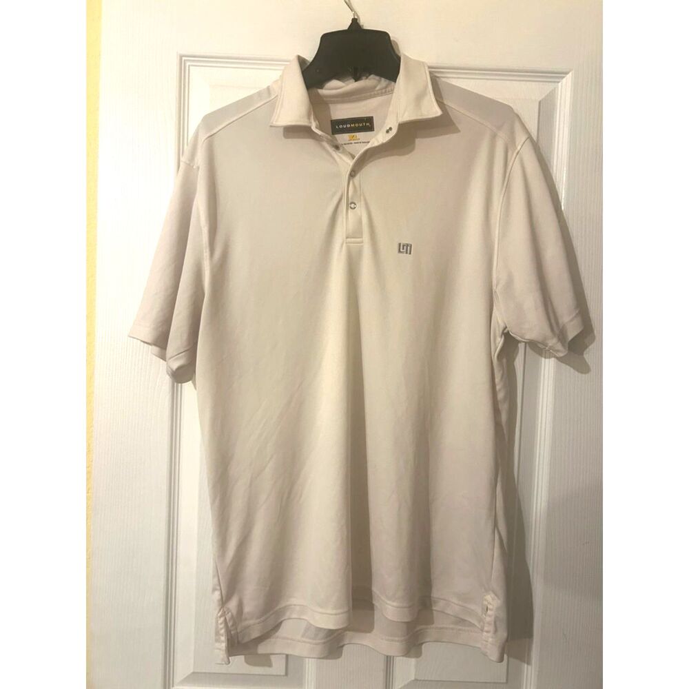 LoudMouth Golf Polo Mens Size XL Beige